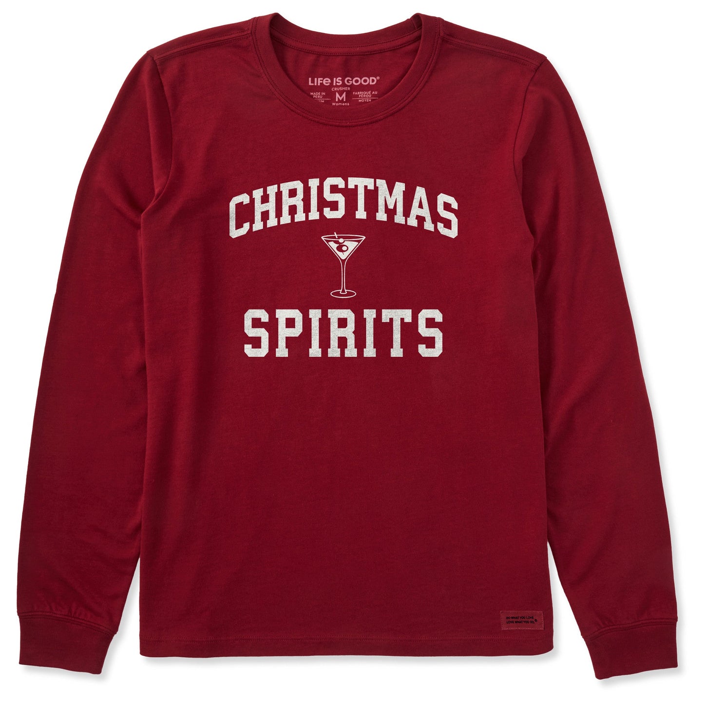 Women's Christmas Spirits Arch Long Sleeve Crusher Tee
