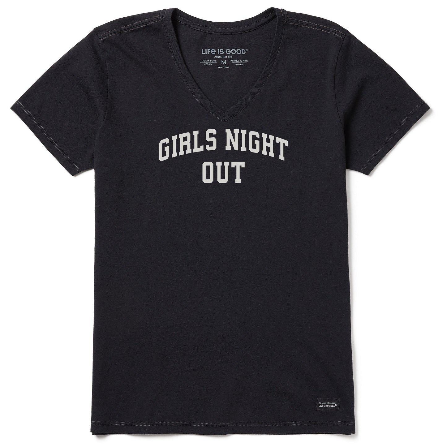 Women's Girls Night Out Arch Short Sleeve Crusher Vee