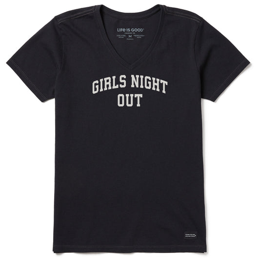 Women's Girls Night Out Arch Short Sleeve Crusher Vee