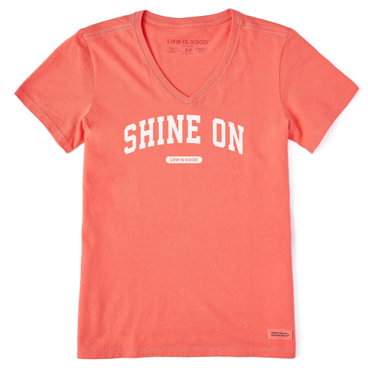 Women's Shine On Arch Short Sleeve Crusher Vee