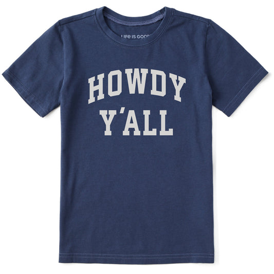 Kids Howdy Y'all Arch Short Sleeve Crusher Tee