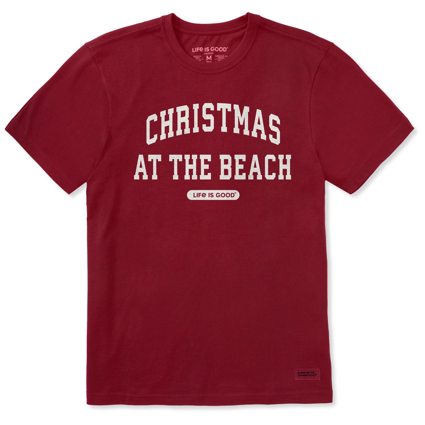 Men's Christmas at the Beach Arch Short Sleeve Crusher Tee