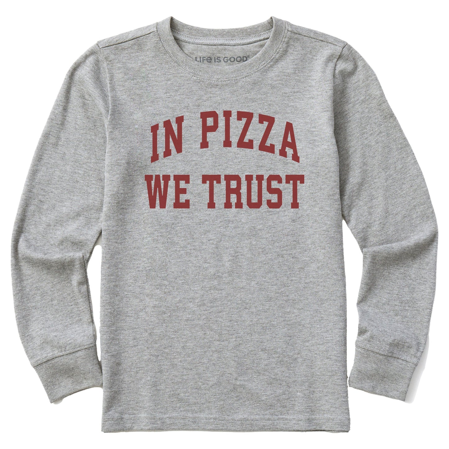 Kids In Pizza We Trust Arch Long Sleeve Crusher Tee
