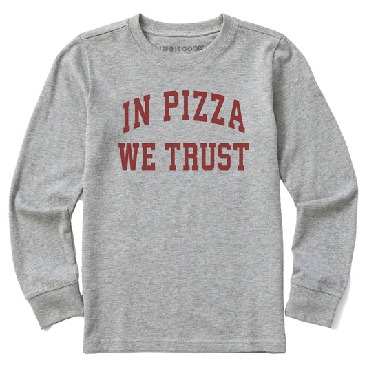 Kids In Pizza We Trust Arch Long Sleeve Crusher Tee