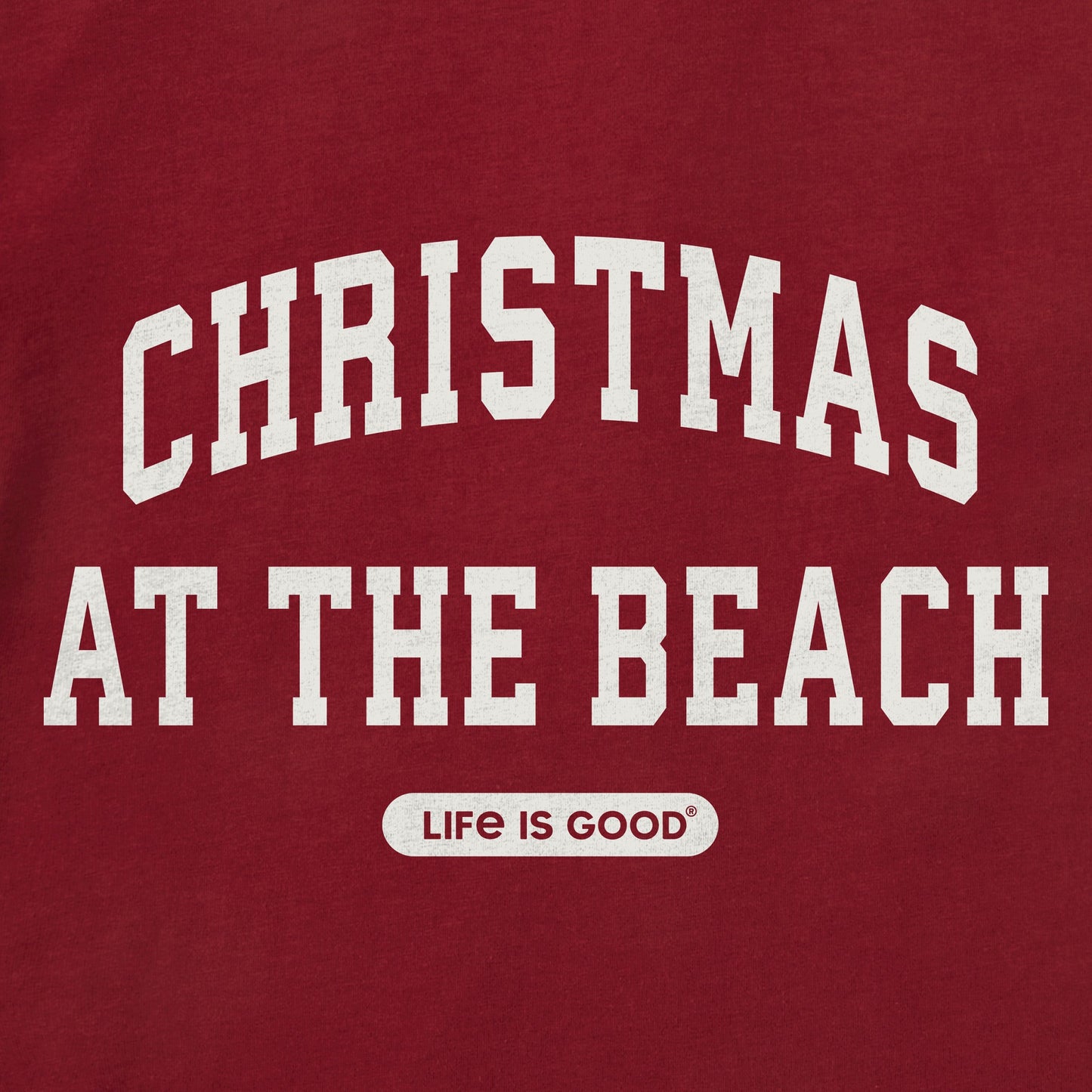 Men's Christmas at the Beach Arch Long Sleeve Crusher Tee
