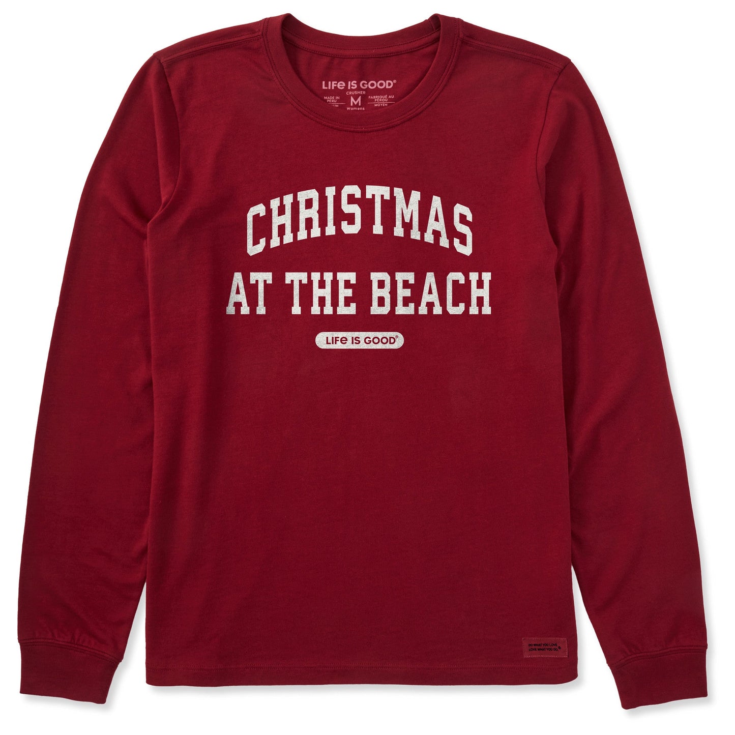 Women's Christmas at the Beach Arch Long Sleeve Crusher Tee