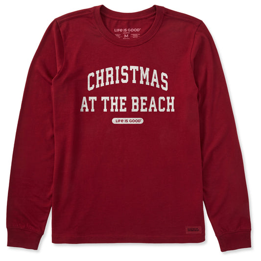 Women's Christmas at the Beach Arch Long Sleeve Crusher Tee