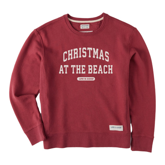 Women's Christmas at the Beach Arch Simply True Fleece Crew