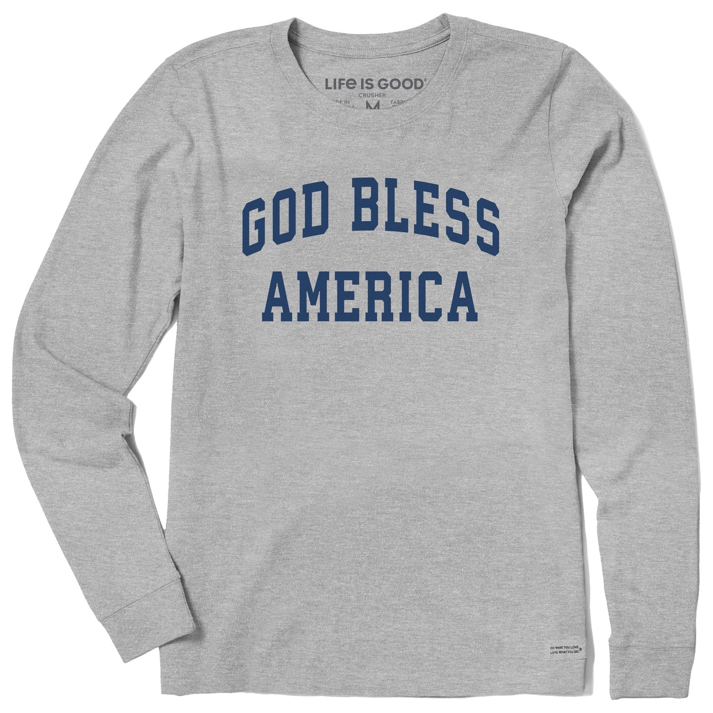 Women's God Bless America Arch Long Sleeve Crusher Tee
