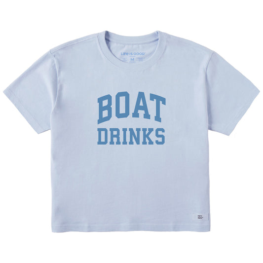 Women's Boat Drinks Arch Short Sleeve Crusher Boxy Tee