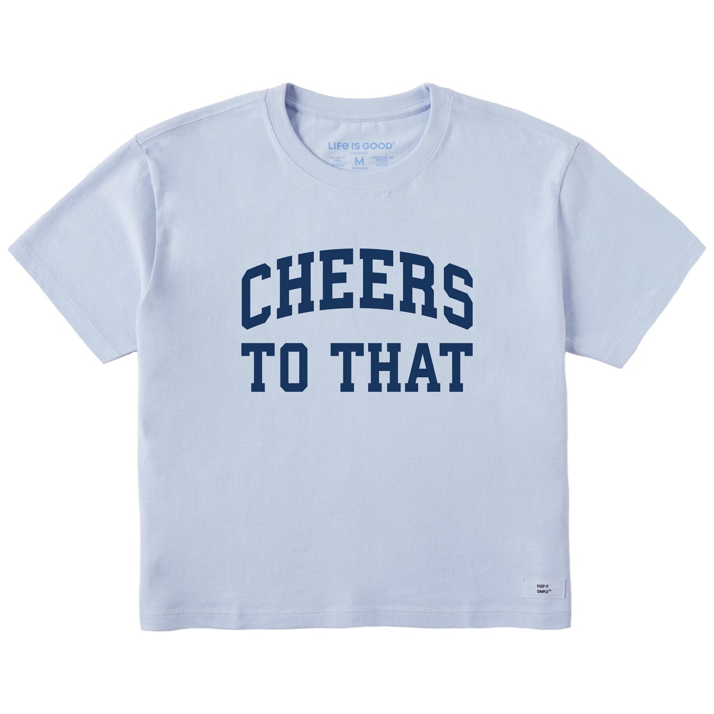 Women's Cheers to That Arch Short Sleeve Crusher Boxy Tee