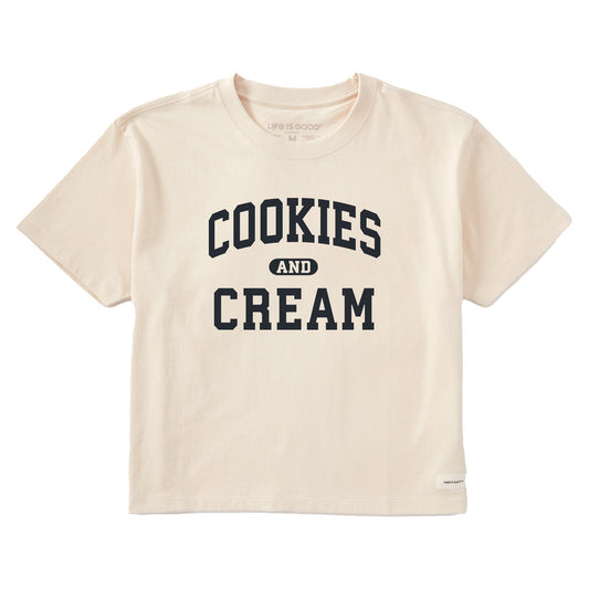 Women's Cookies and Cream Arch Short Sleeve Crusher Boxy Tee