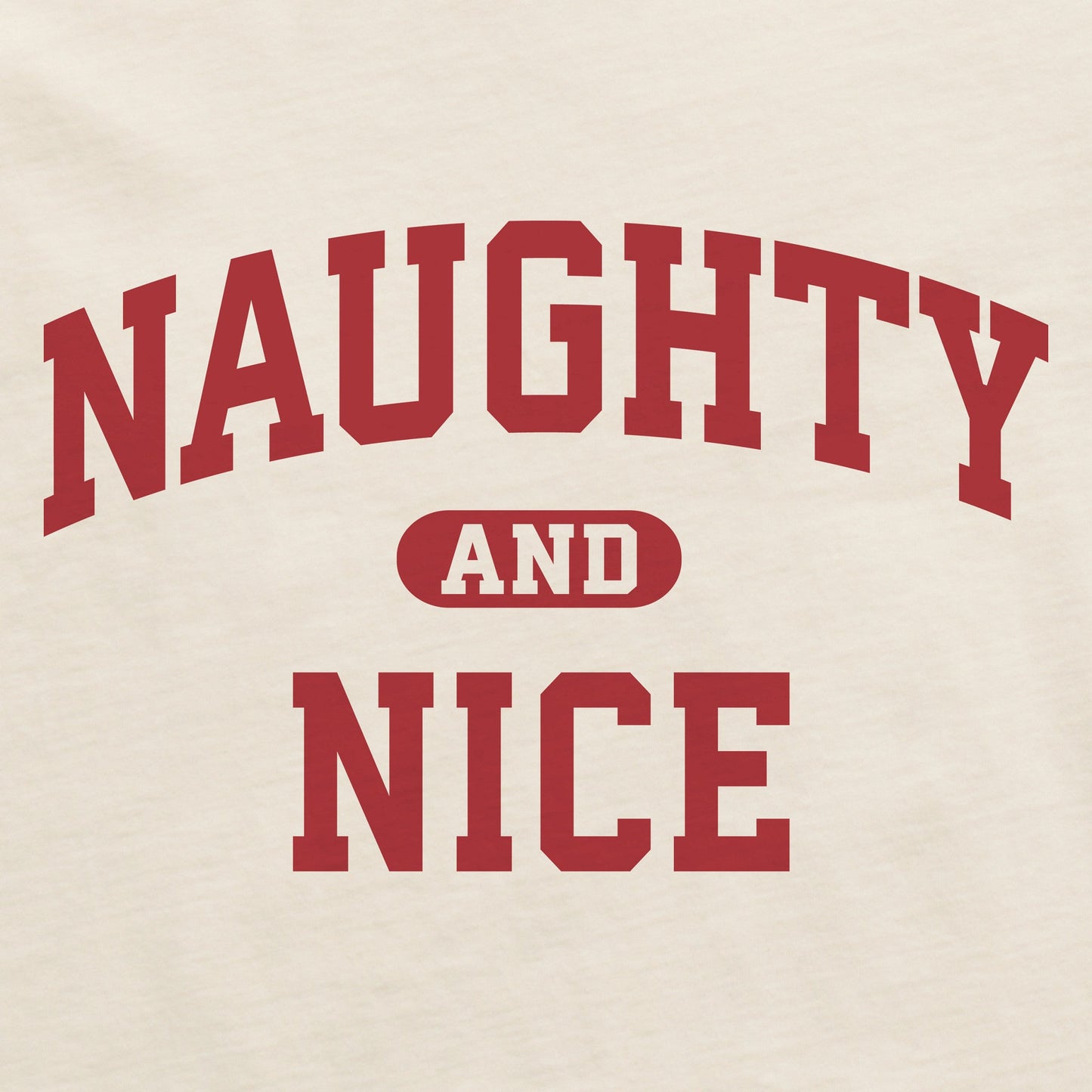 Women's Naughty and Nice Arch Short Sleeve Crusher Boxy Tee