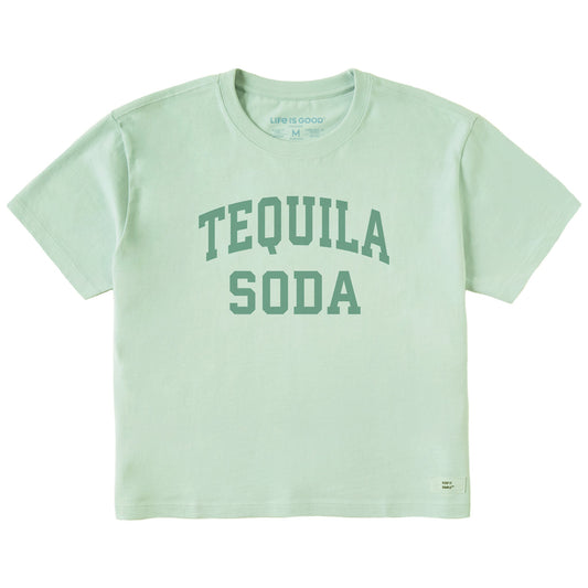 Women's Tequila Soda Arch Short Sleeve Crusher Boxy Tee