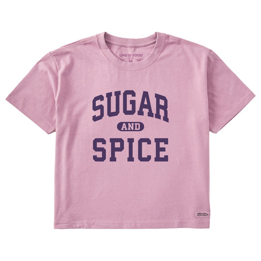 Women's Sugar and Spice Arch Short Sleeve Crusher Boxy Tee