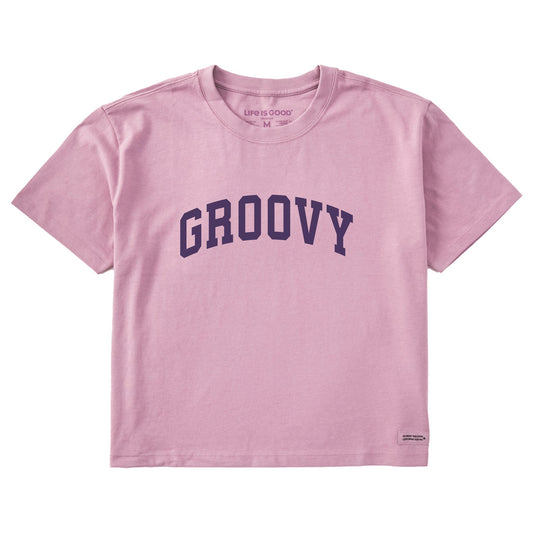 Women's Groovy Arch Short Sleeve Crusher Boxy Tee
