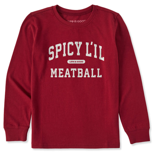 Kids Spicy L'il Meatball Arch Long Sleeve Crusher Tee