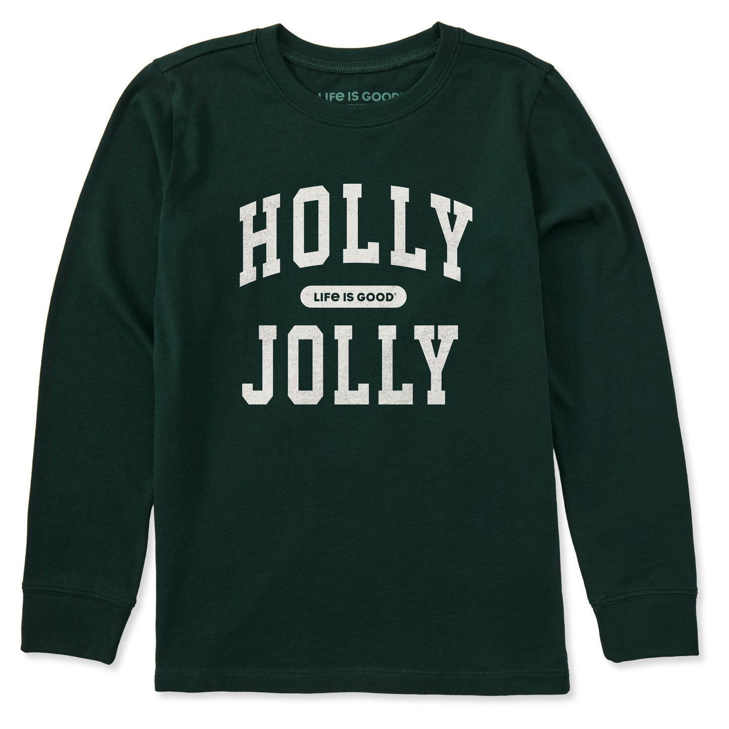 Kids Holly Jolly Arch Long Sleeve Crusher Tee
