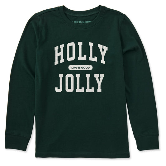 Kids Holly Jolly Arch Long Sleeve Crusher Tee