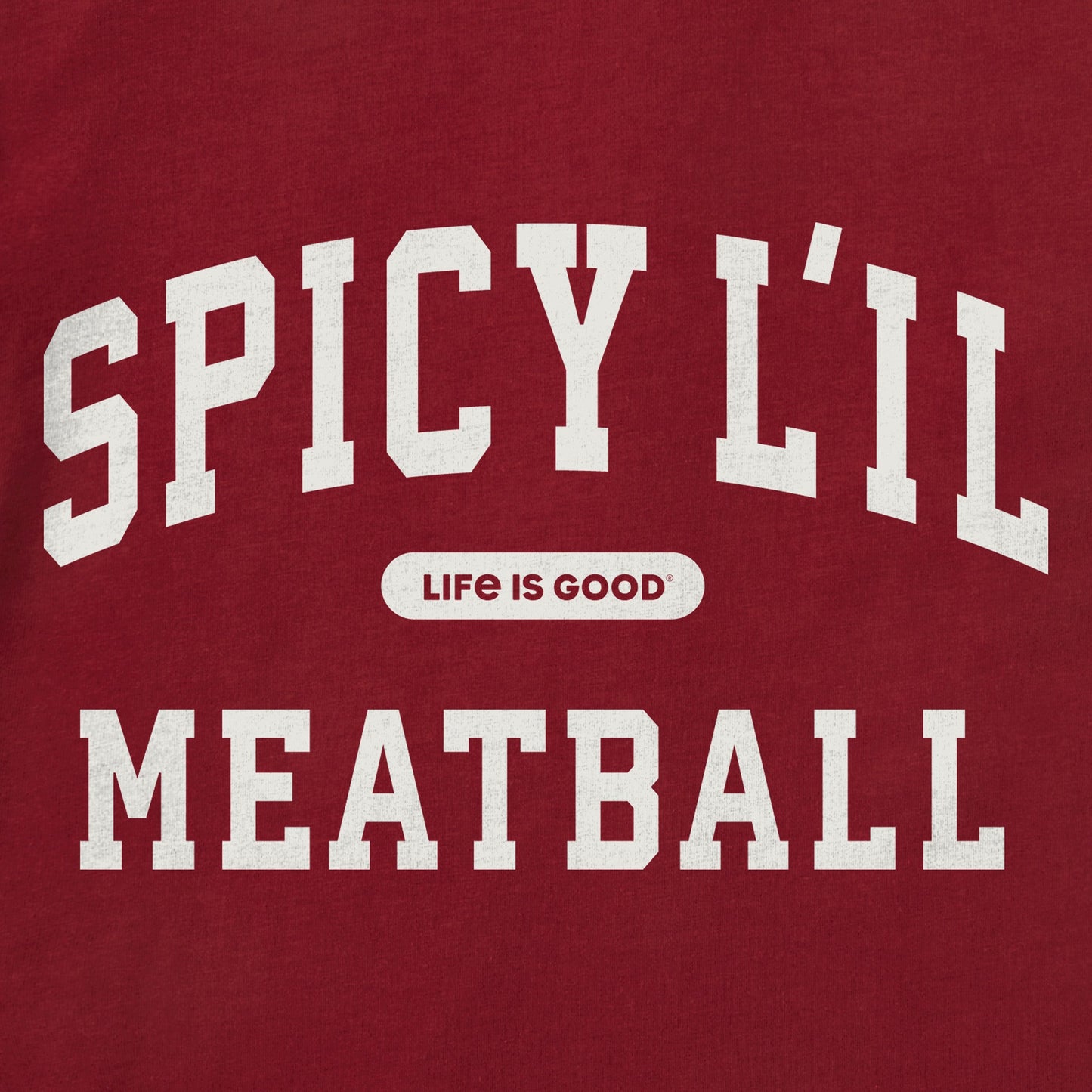Toddler Spicy L'il Meatball Arch Short Sleeve Crusher Tee