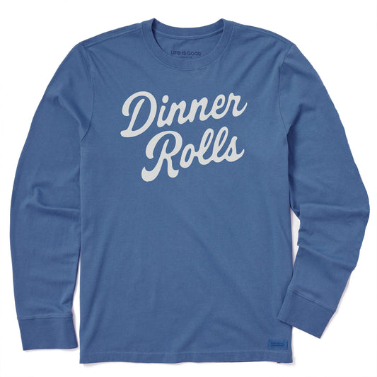 Men's Dinner Rolls Script Long Sleeve Crusher Tee