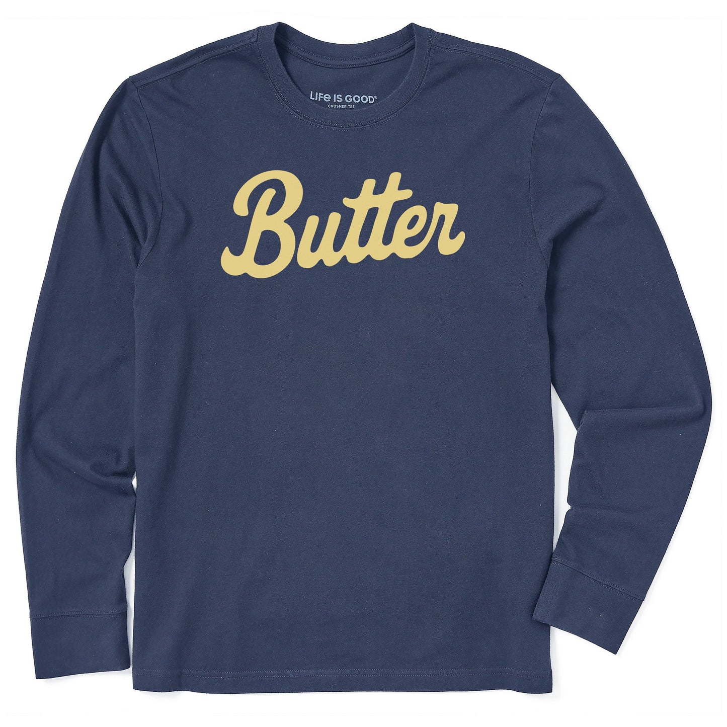 Men's Butter Script Long Sleeve Crusher Tee