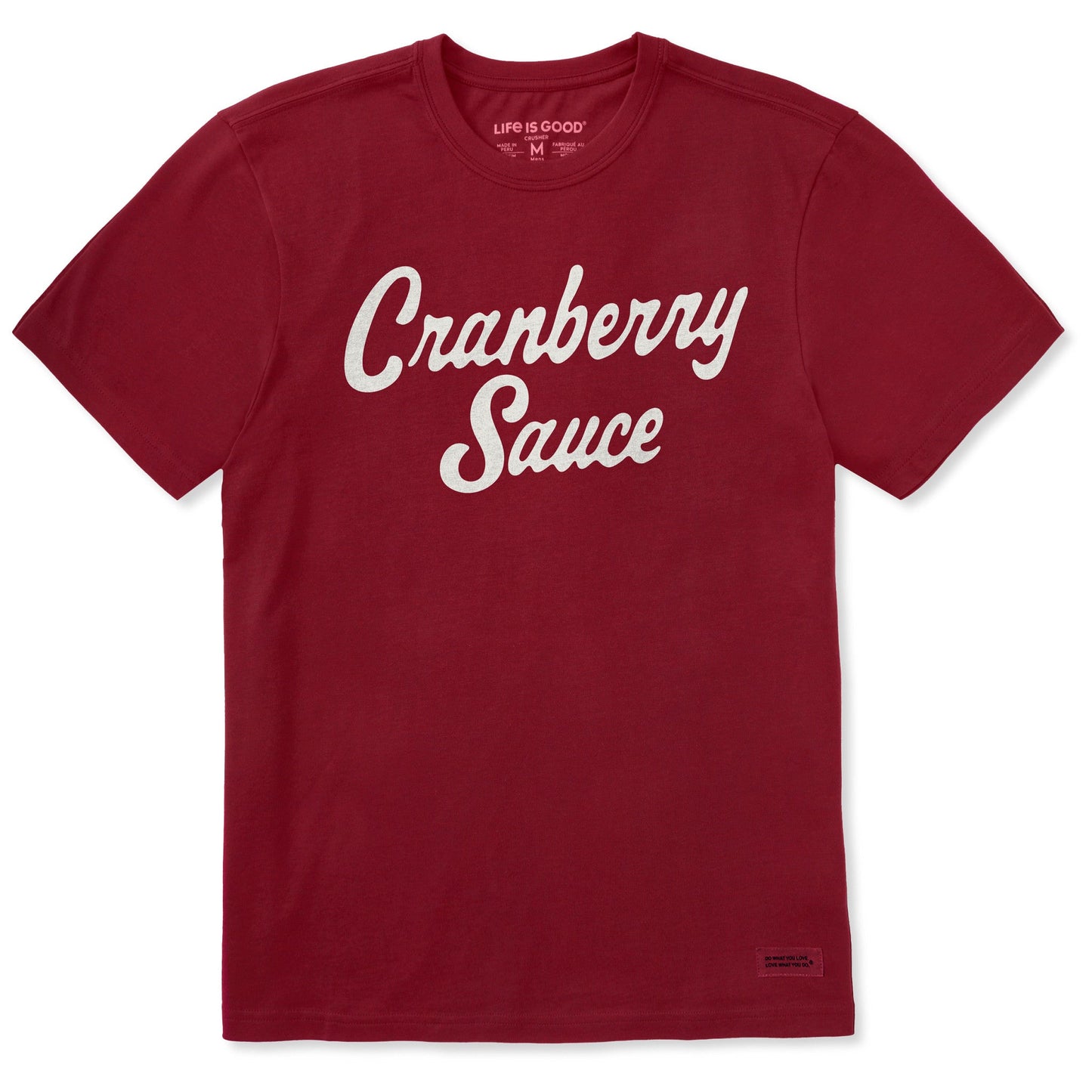 Men's Cranberry Sauce Script Short Sleeve Crusher Tee