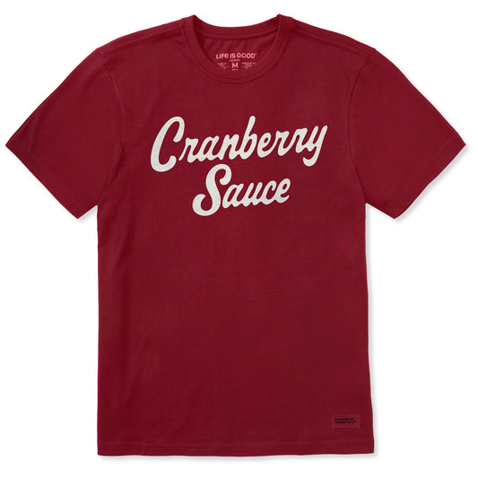 Men's Cranberry Sauce Script Short Sleeve Crusher Tee