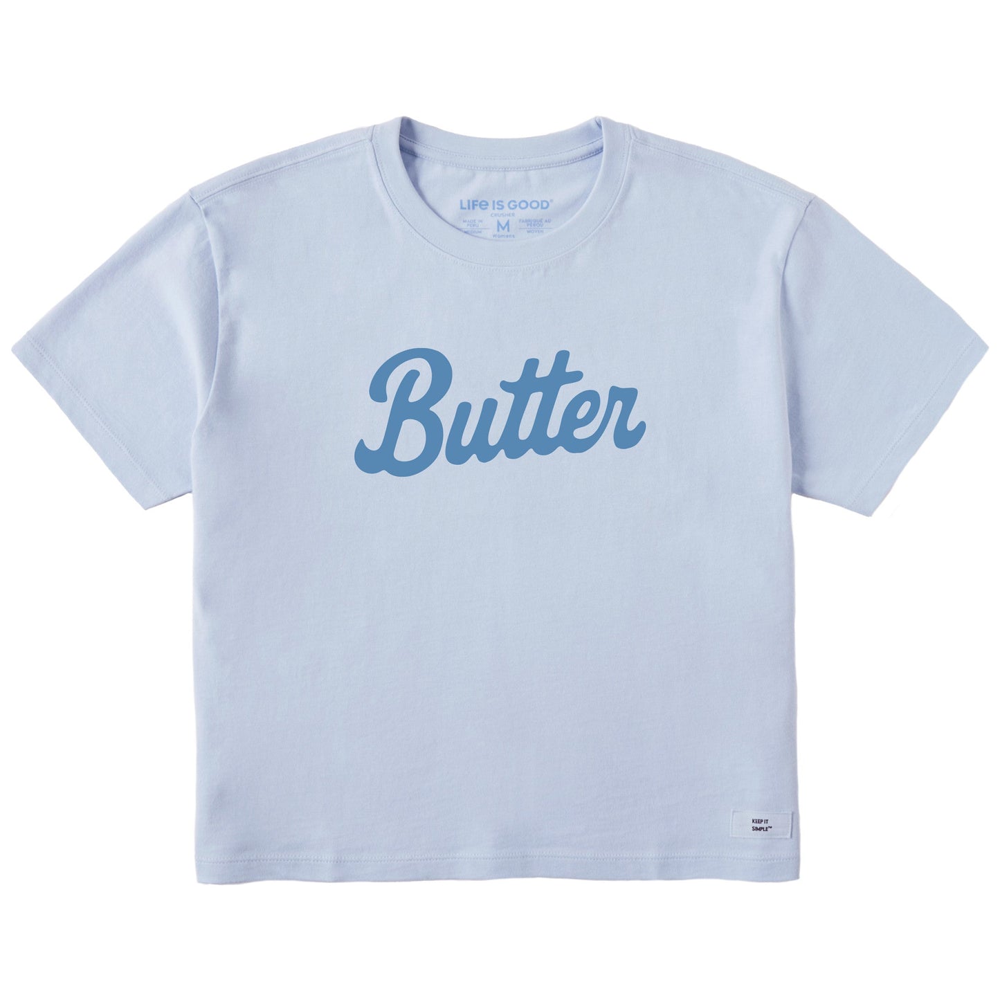 Women's Butter Script Short Sleeve Crusher Boxy Tee