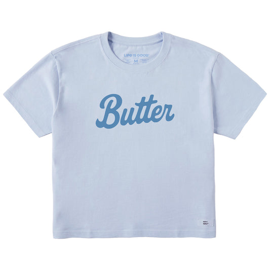 Women's Butter Script Short Sleeve Crusher Boxy Tee