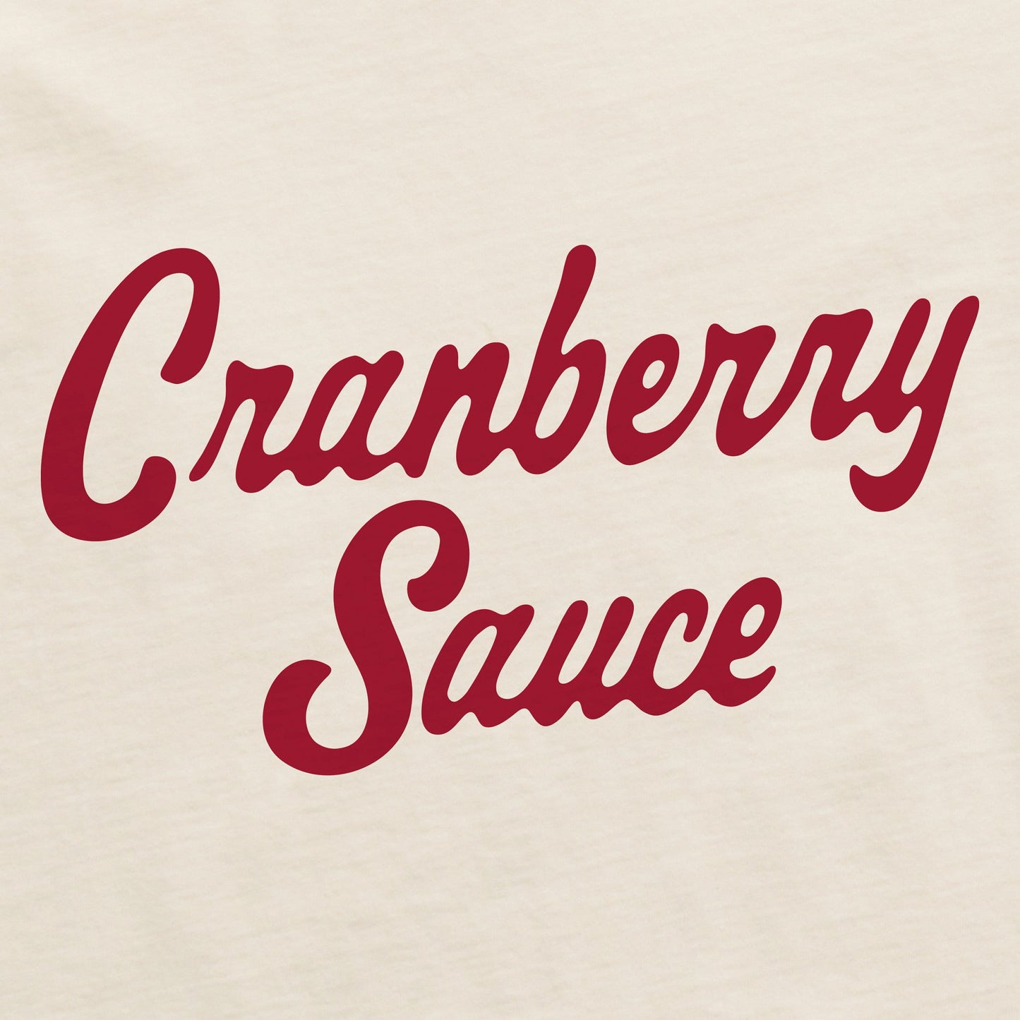 Women's Cranberry Sauce Script Short Sleeve Crusher Boxy Tee