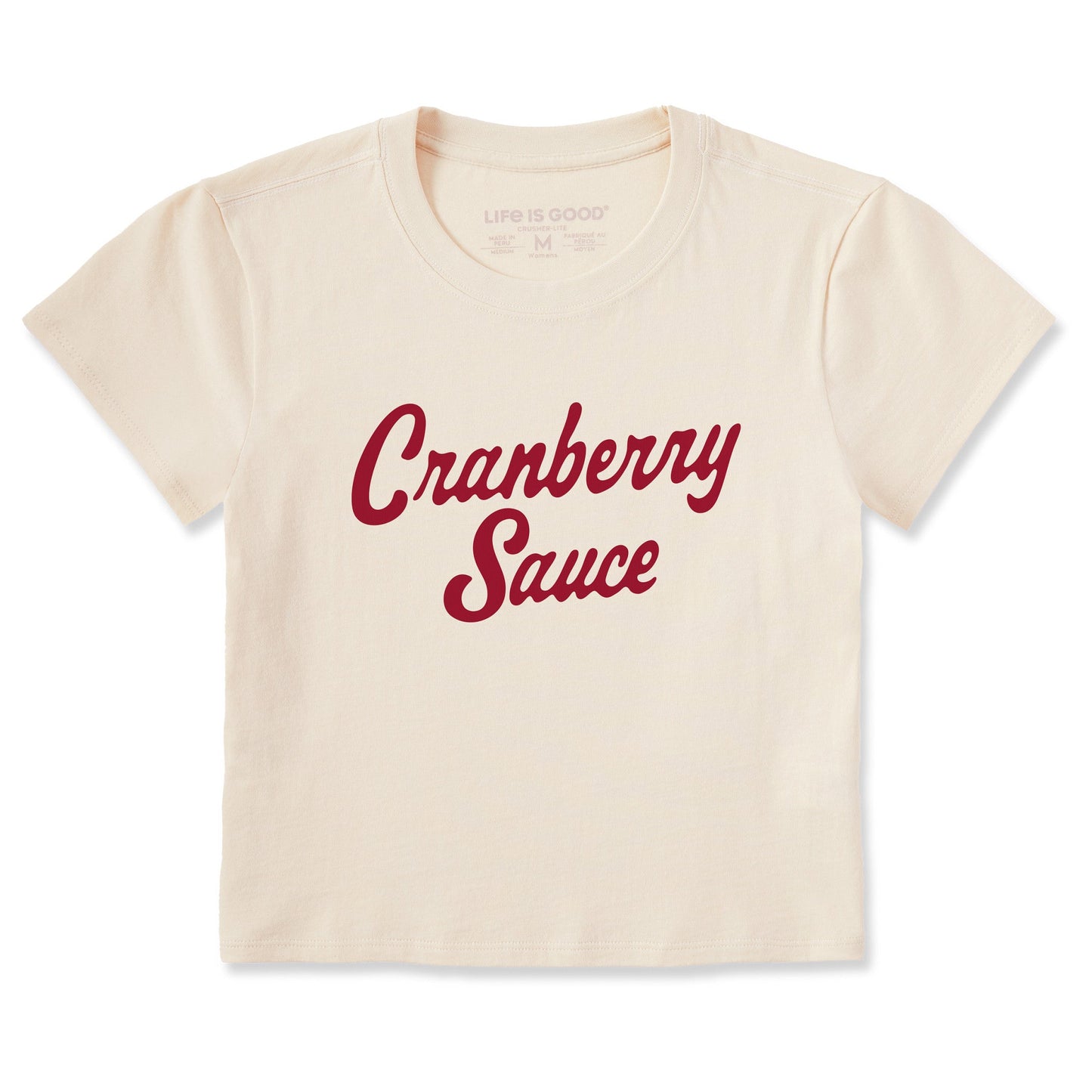 Women's Cranberry Sauce Script Crusher-LITE Shrunken Tee