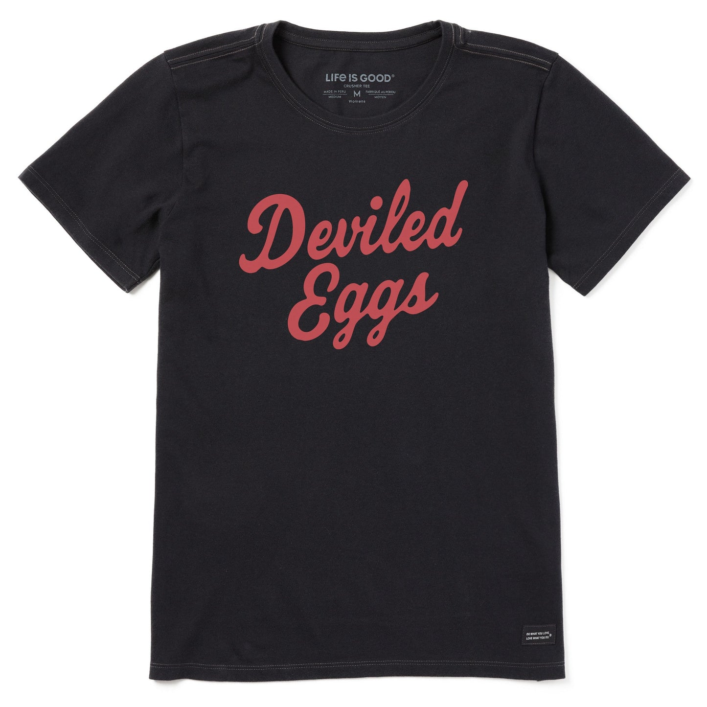 Women's Deviled Eggs Script Short Sleeve Crusher Tee