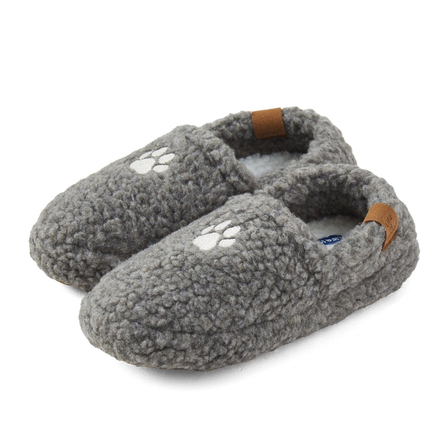 Kids Dog Paw Berber A-Line Slipper