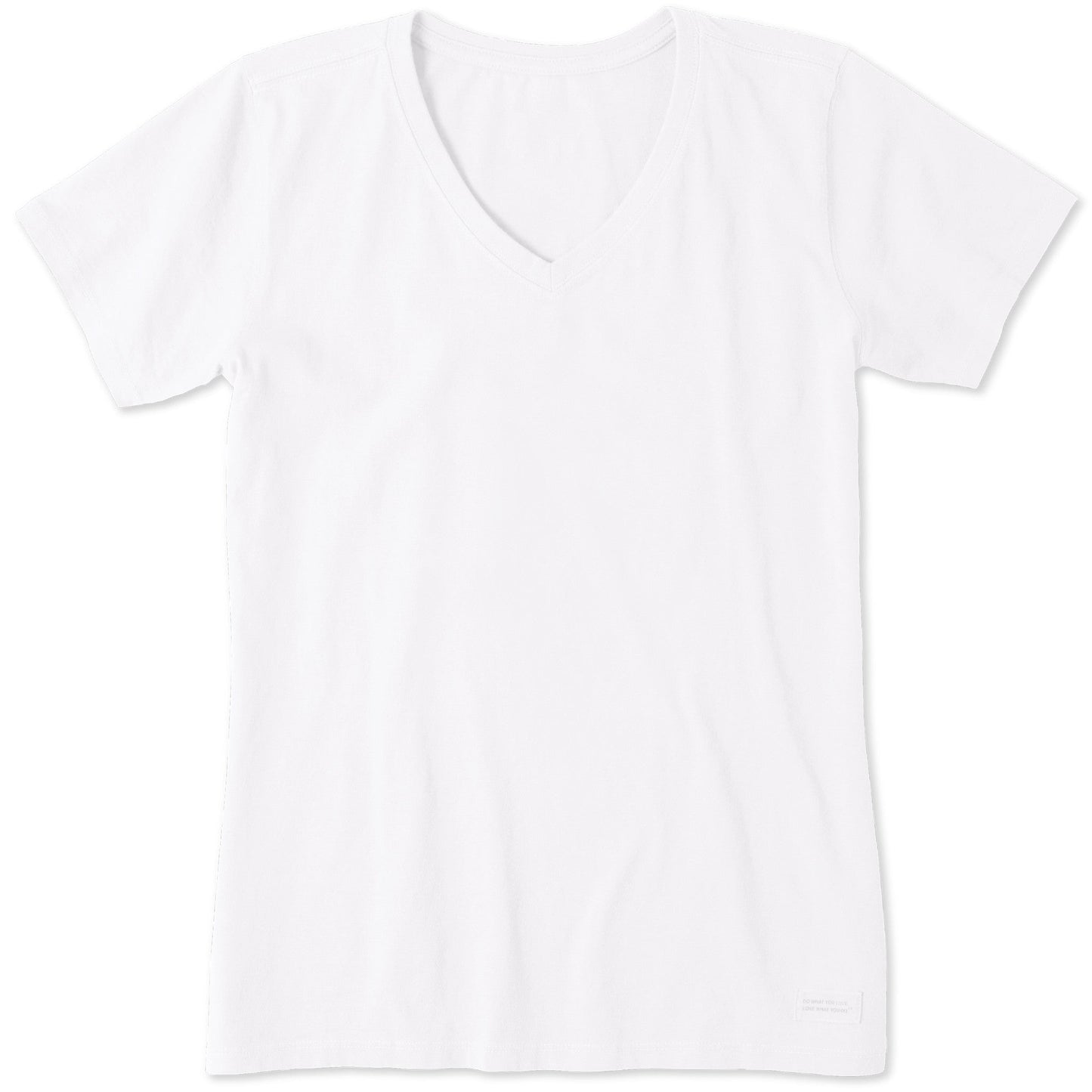 Women's Solid Short Sleeve Vee