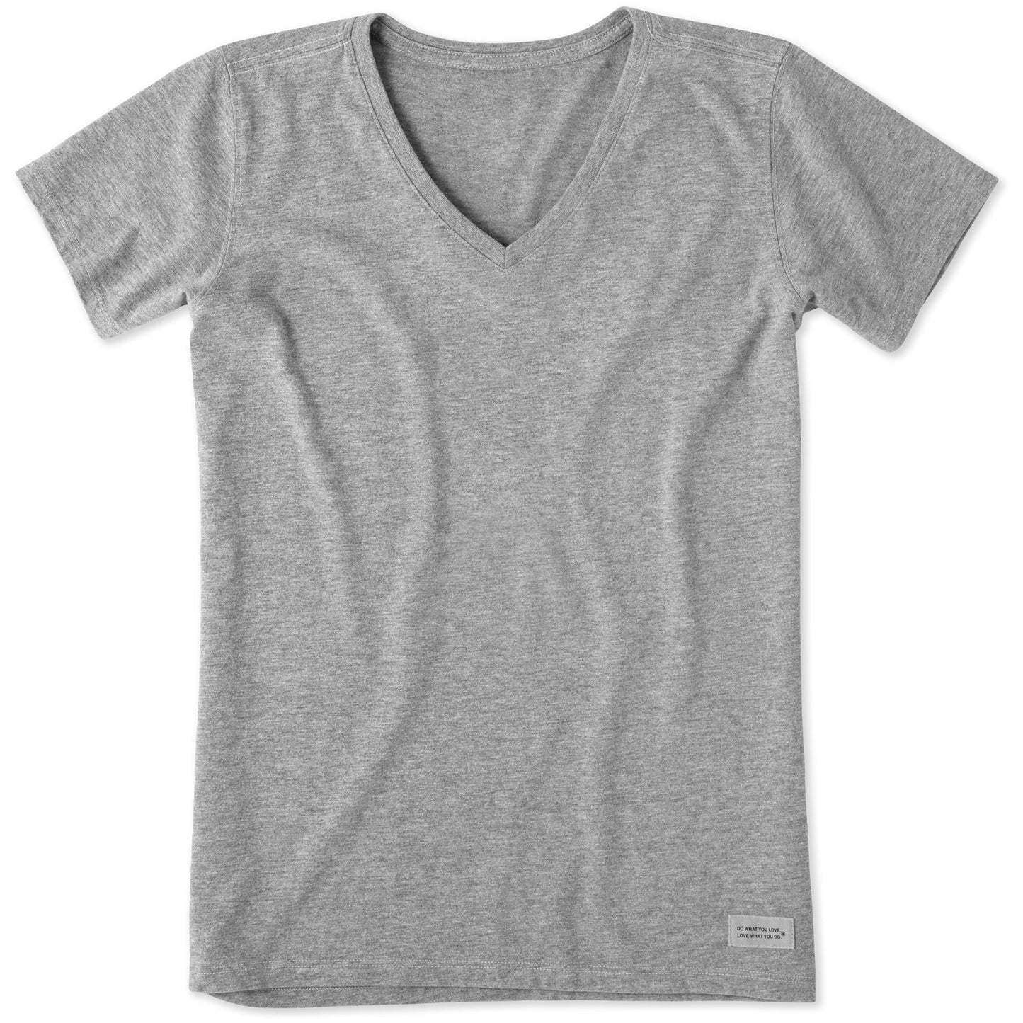 Women's Solid Short Sleeve Vee