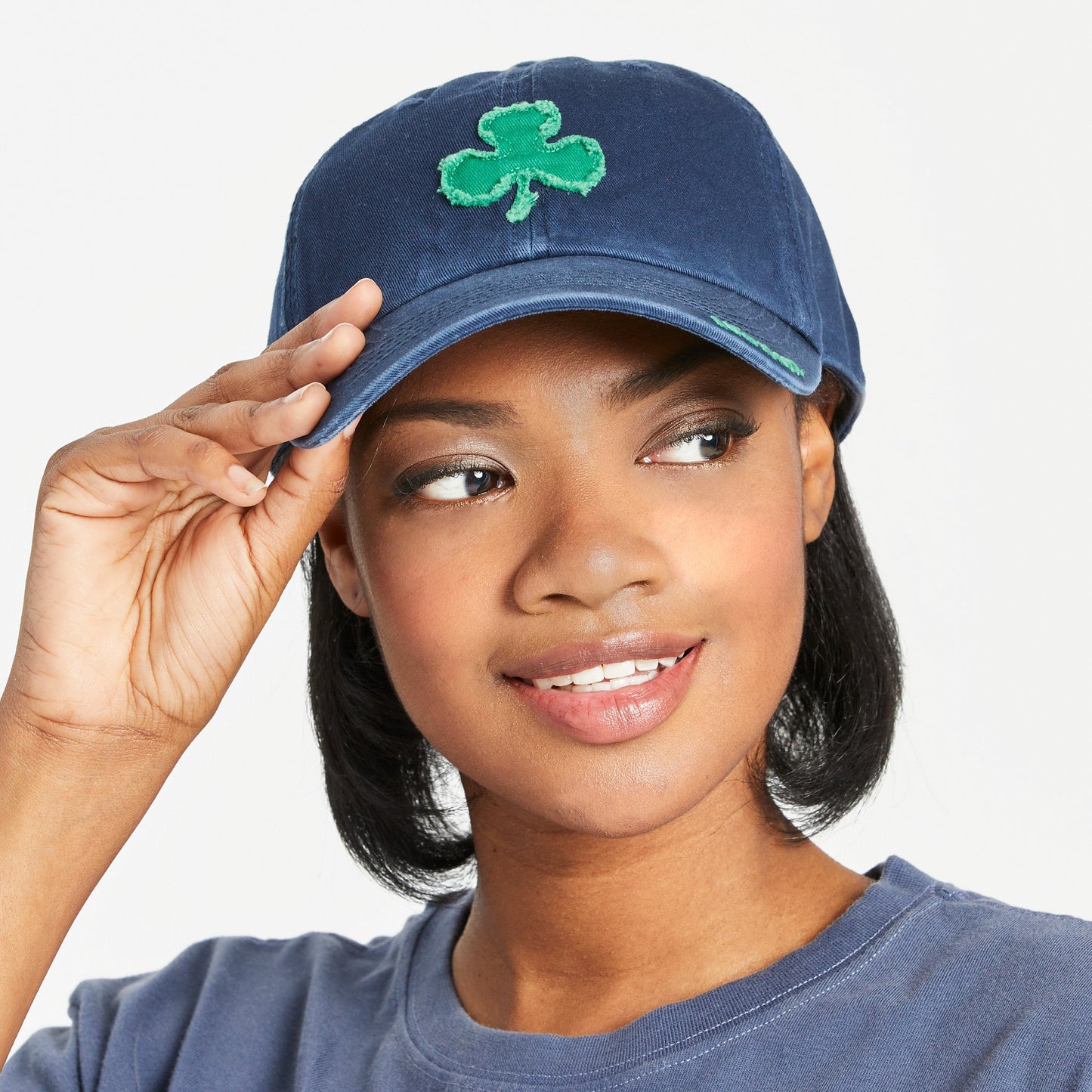 Adult Unisex Applique Shamrock Tattered Chill Cap