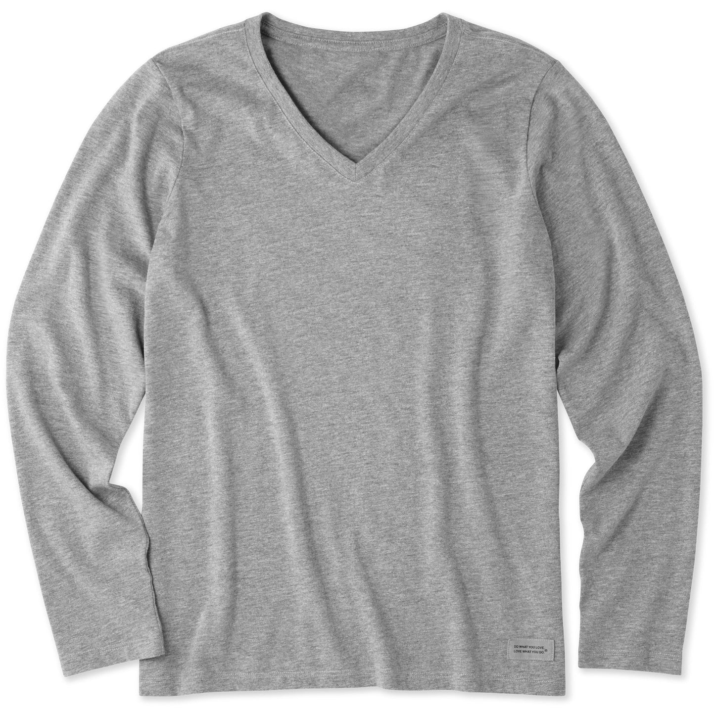 Women's Solid Long Sleeve Crusher Vee