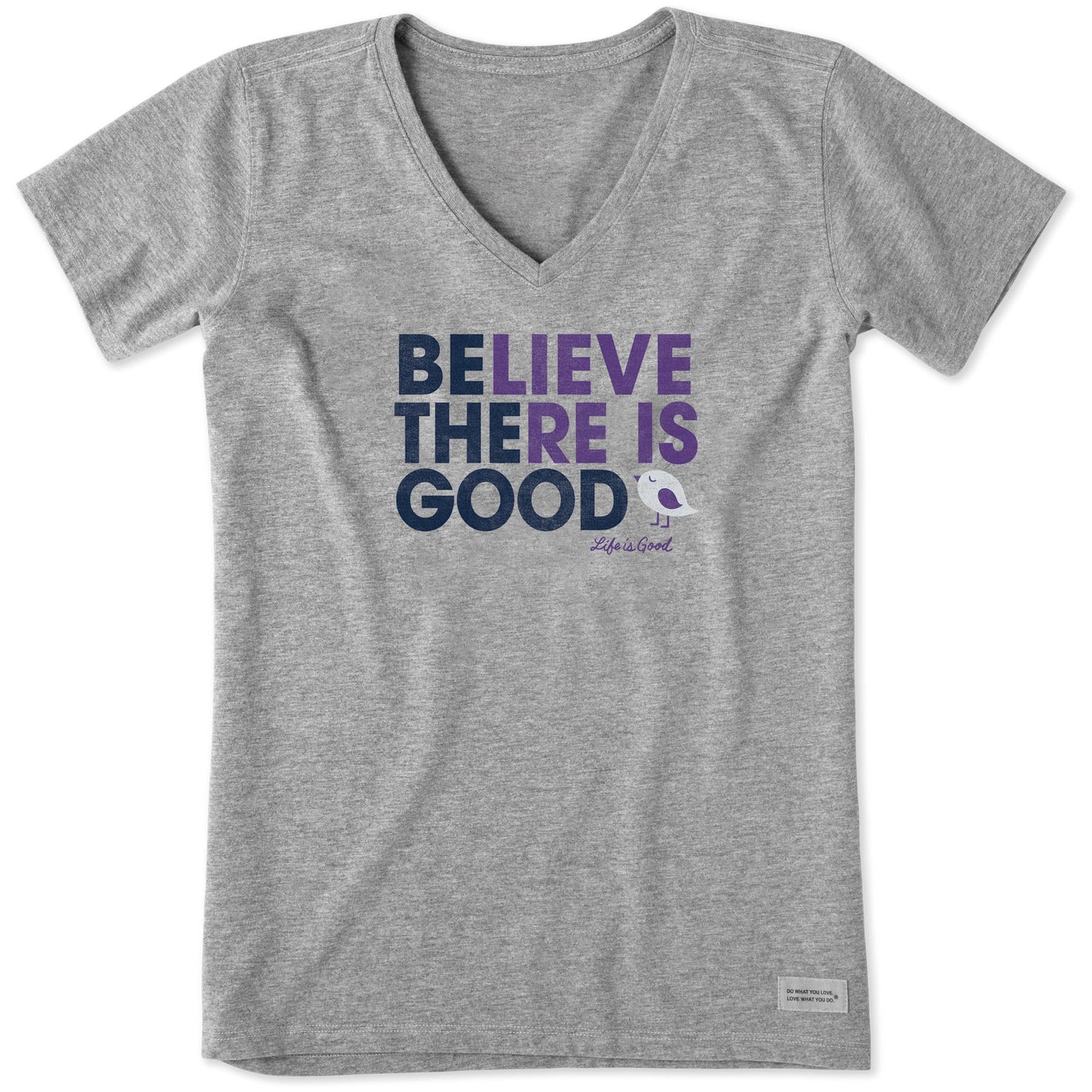 Women's Be The Good Bird Short Sleeve Crusher Vee