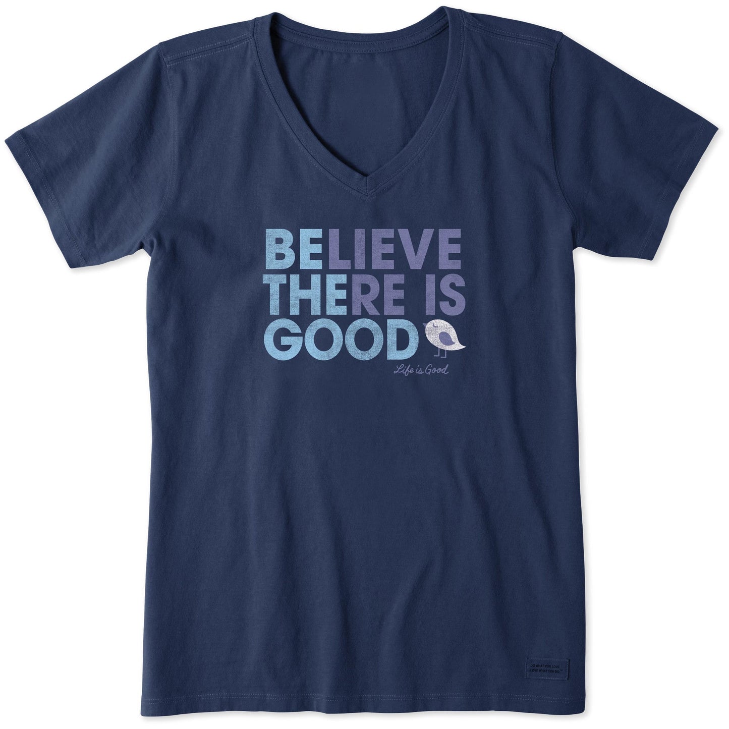 Women's Be The Good Bird Short Sleeve Crusher Vee