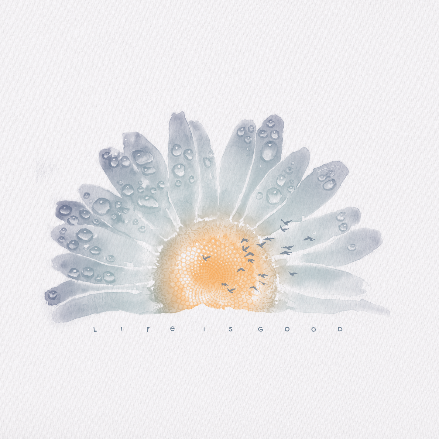 Women's Watercolor Daisy Short Sleeve Tee