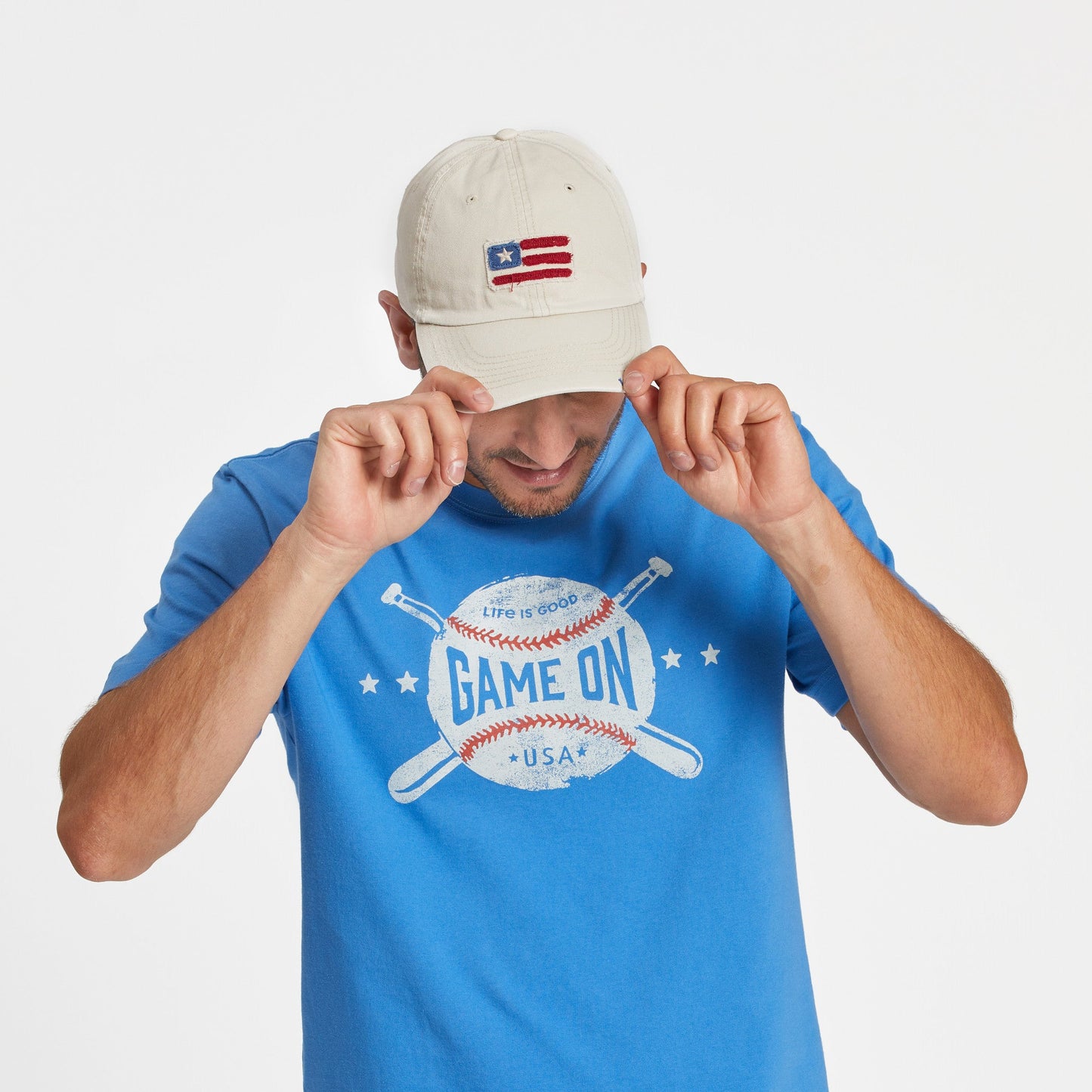 Adult Unisex American Flag Tattered Chill Cap