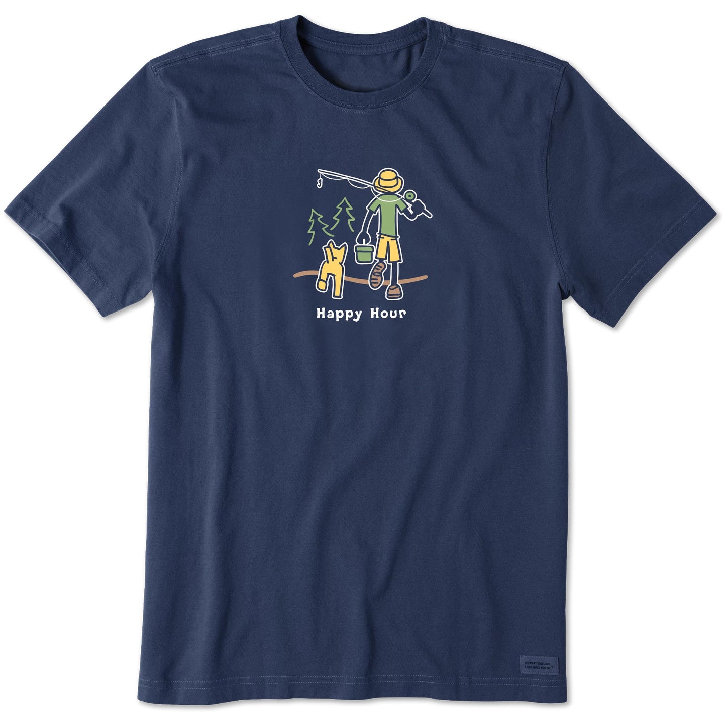 Men's Happy Hour Fish Short Sleeve Crusher Tee