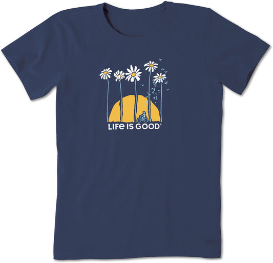 Women's Towering Daisies Bike Short Sleeve Crusher Tee