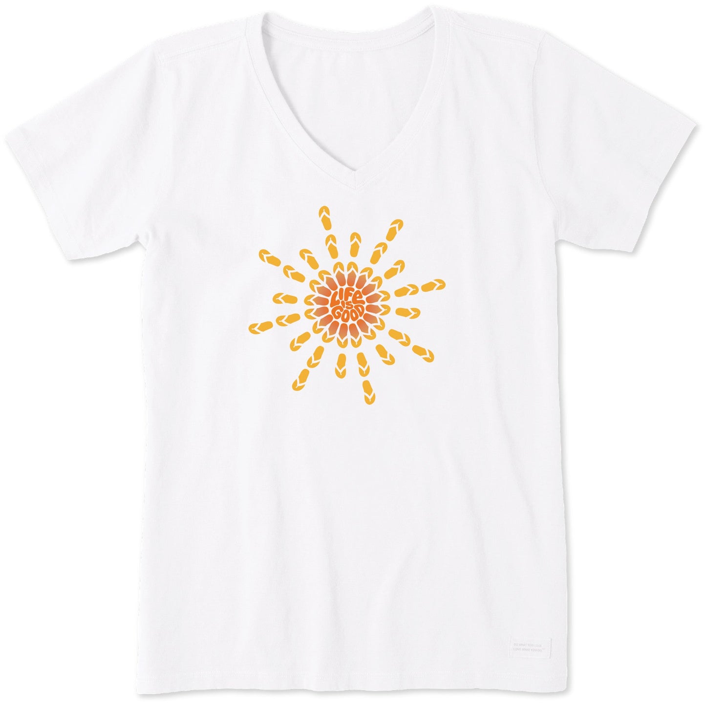 Women's Flip Flop Sun Short Sleeve Crusher Vee