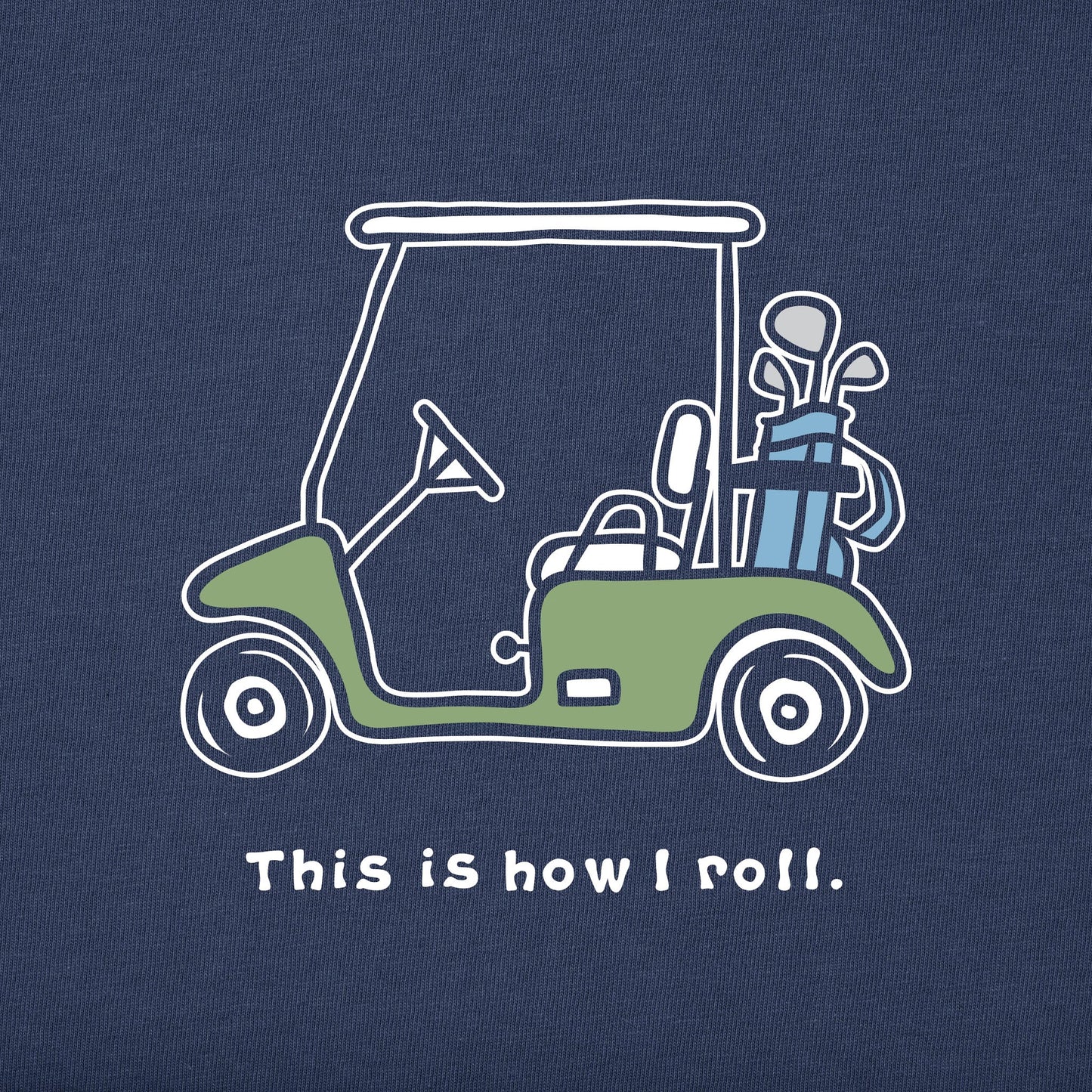 Men's How I Roll Golf Cart Short Sleeve Crusher Tee