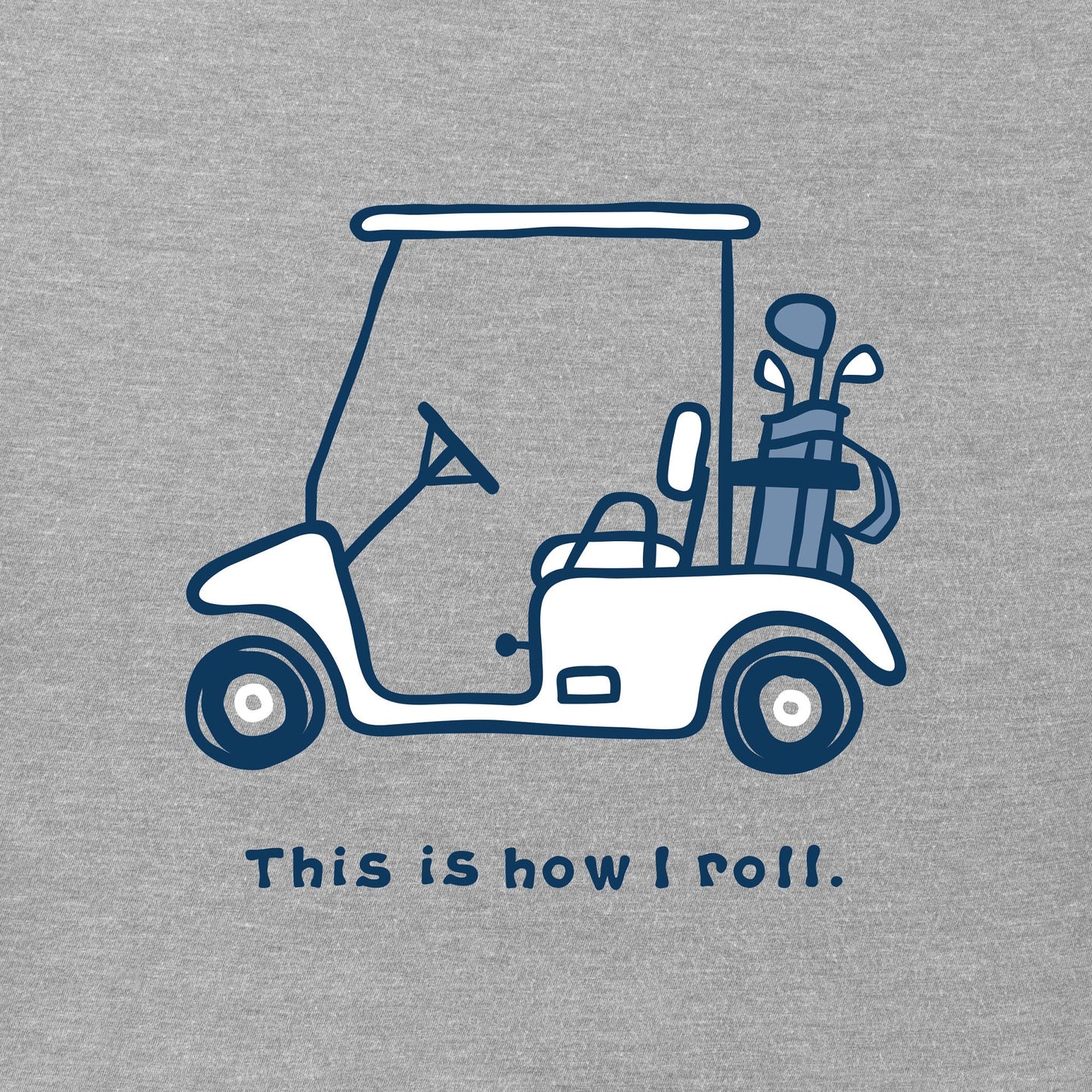 Men's How I Roll Golf Cart Short Sleeve Crusher Tee