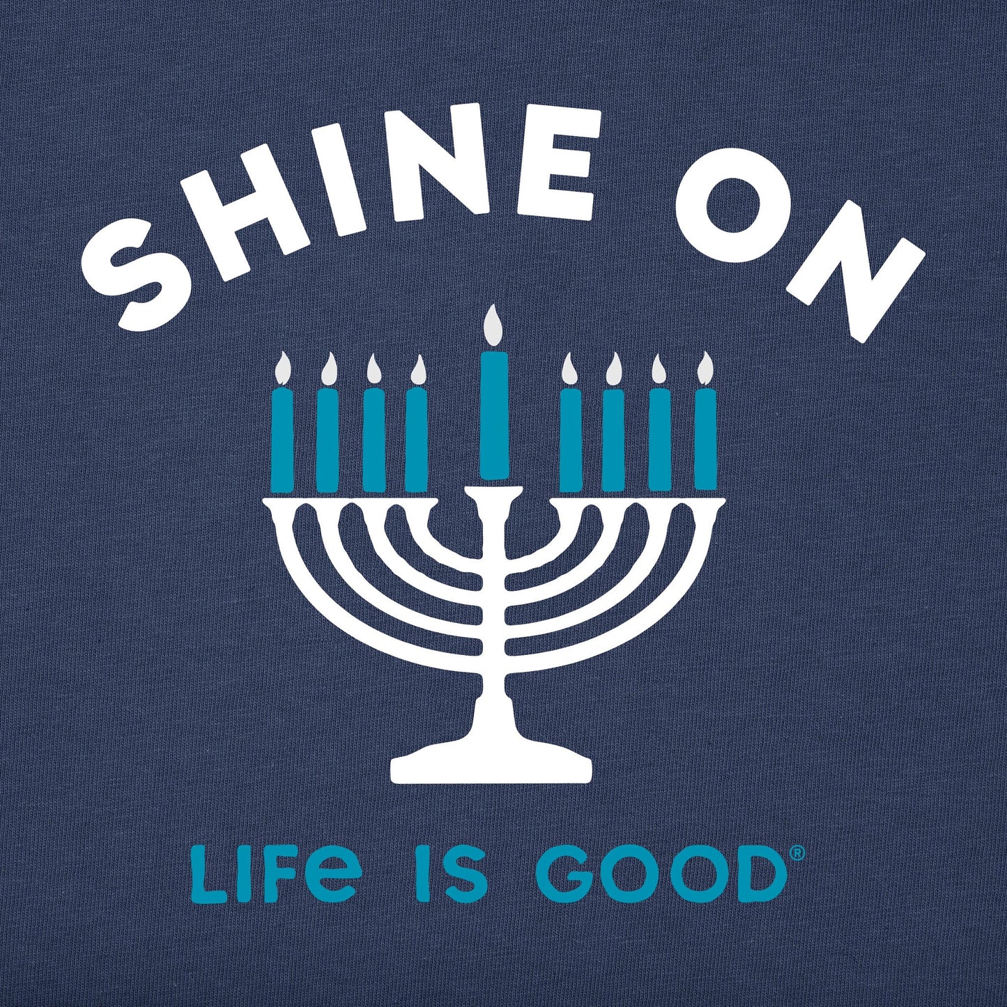 Women's Shine On Menorah Long Sleeve Crusher Vee