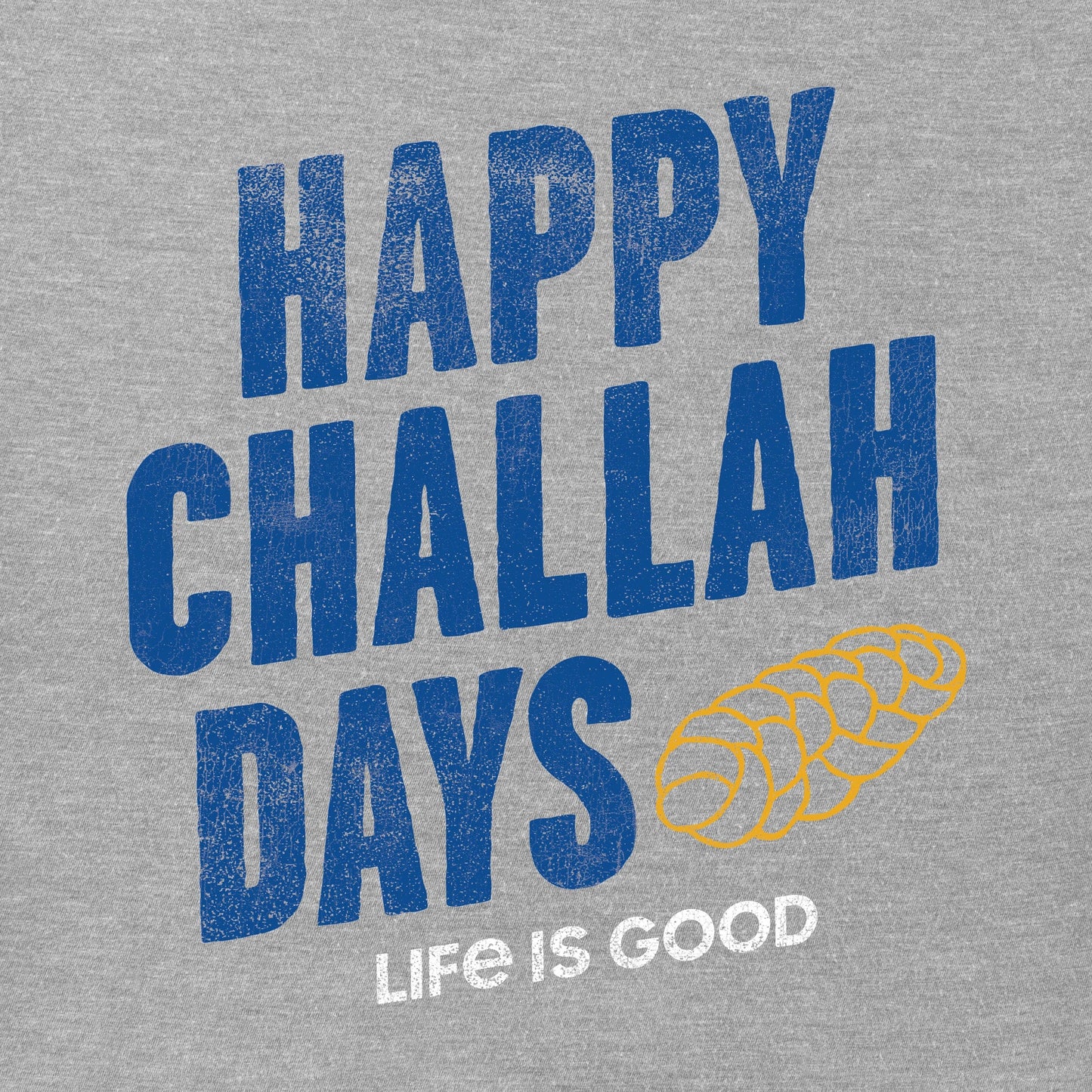 Men's Happy Challah Days Long Sleeve Crusher Tee
