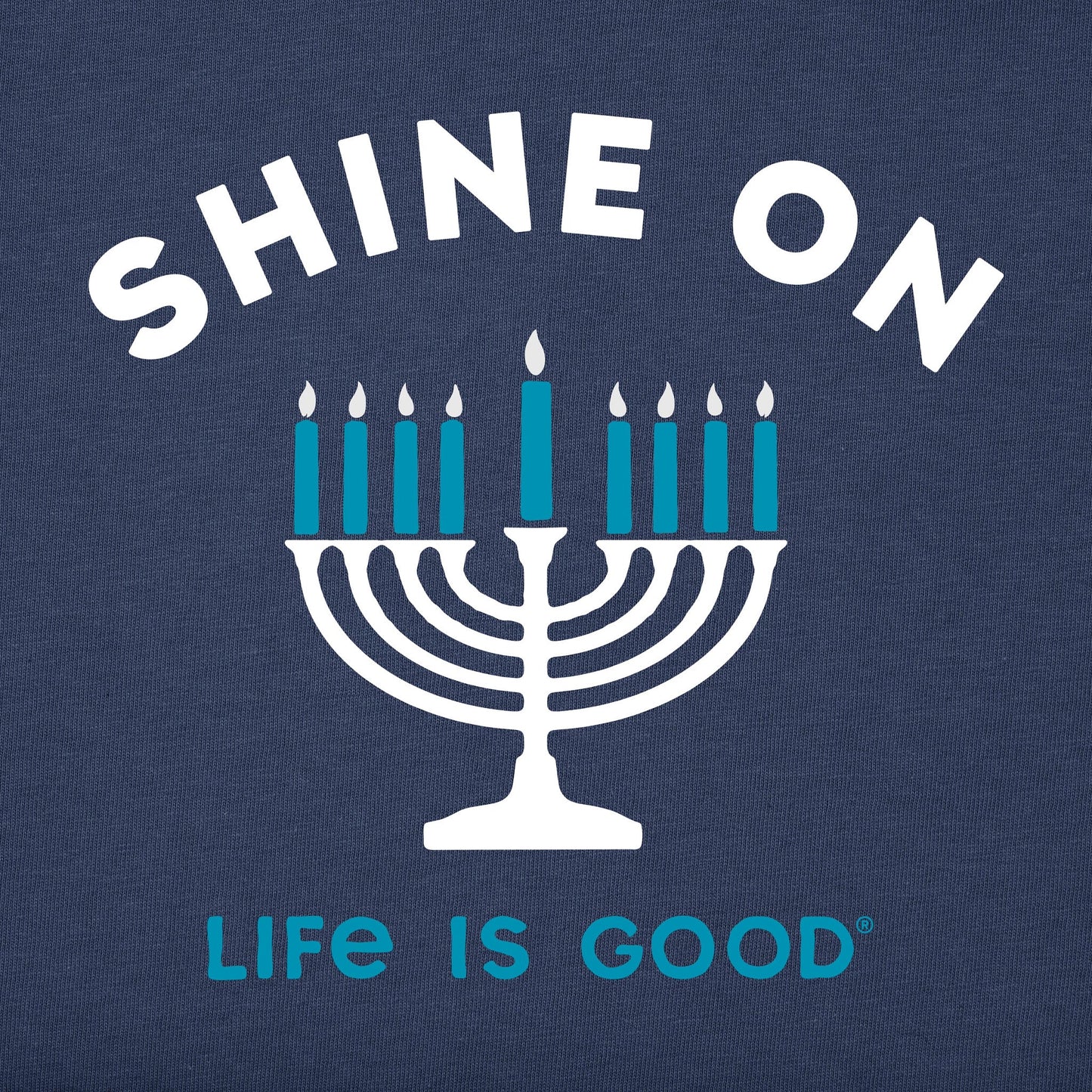 Men's Shine On Menorah Long Sleeve Crusher Tee